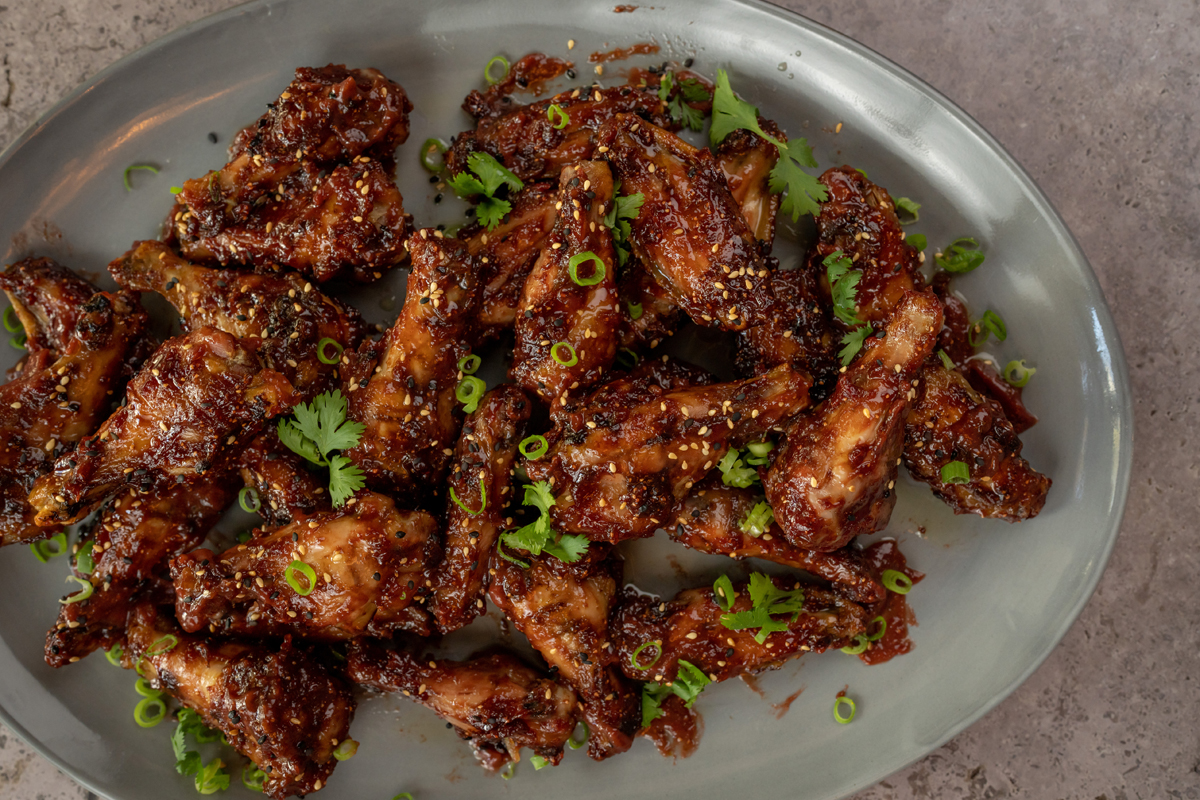 Strawberry-Balsamic Glazed Chicken Wings - Apricot Lane Farms