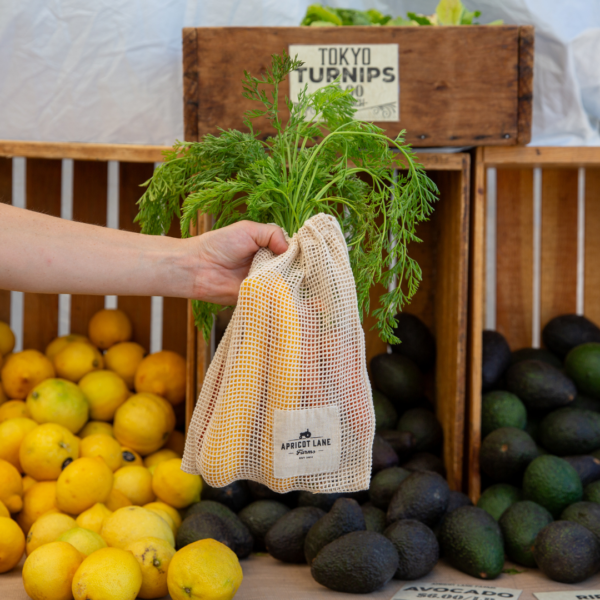 Organic Cotton Produce Bags - Apricot Lane Farms